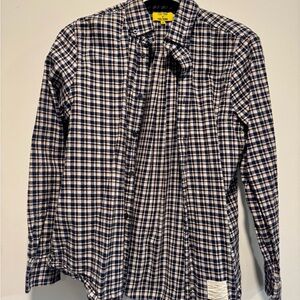 Five Four Navy and White Plaid Button-Down Shirt